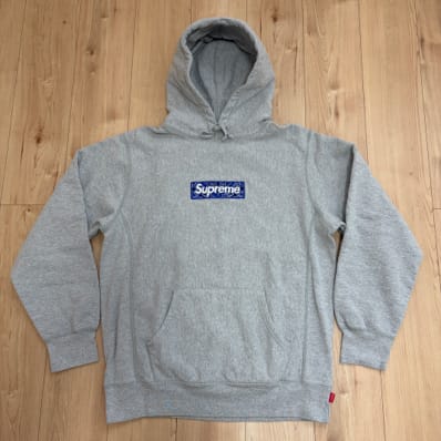 Supreme Bandana Box Logo Hooded Sweatshirt "Grey"