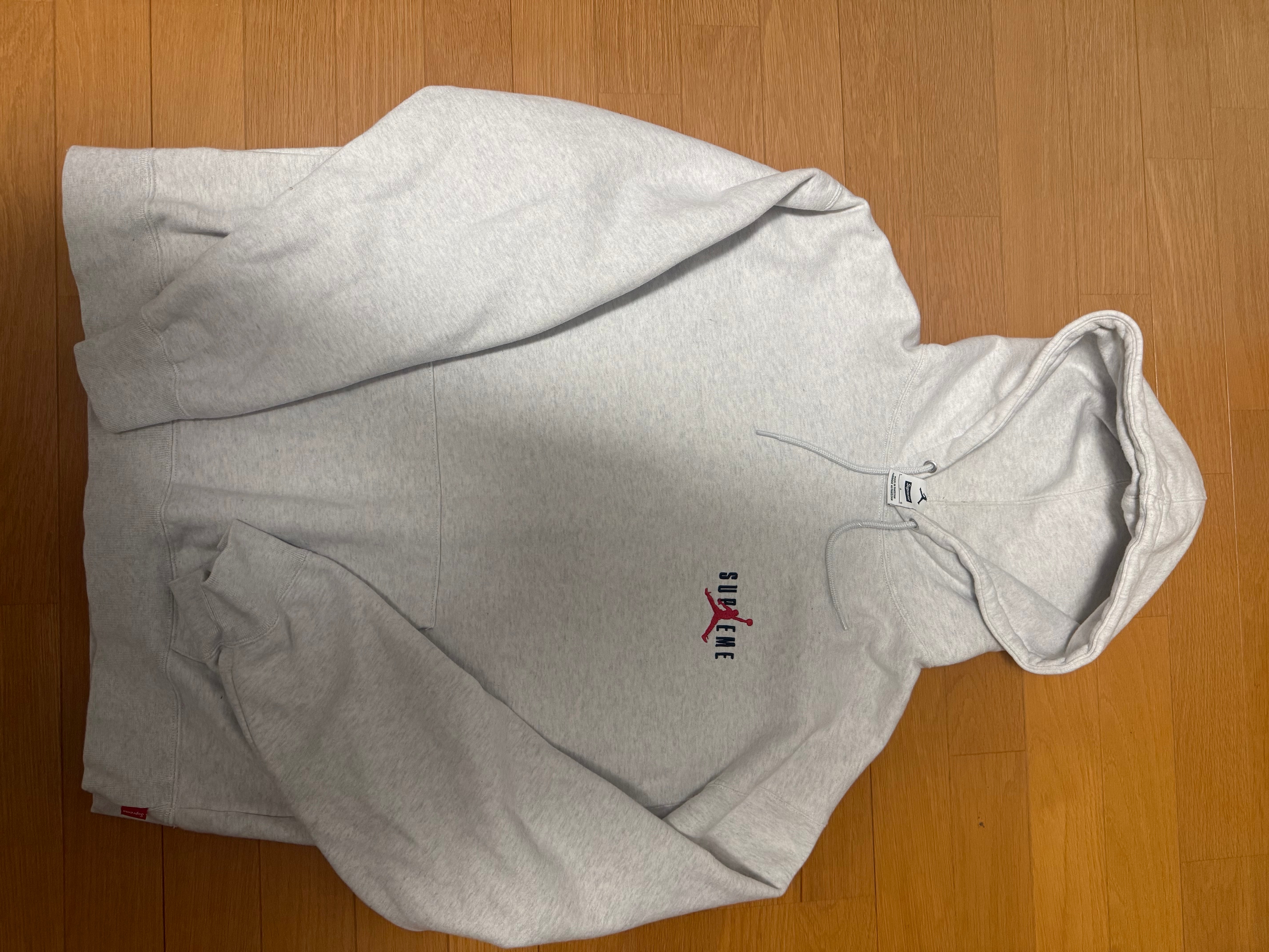 Supreme x Jordan Hooded Sweatshirt "Ash Grey" HF0836-051