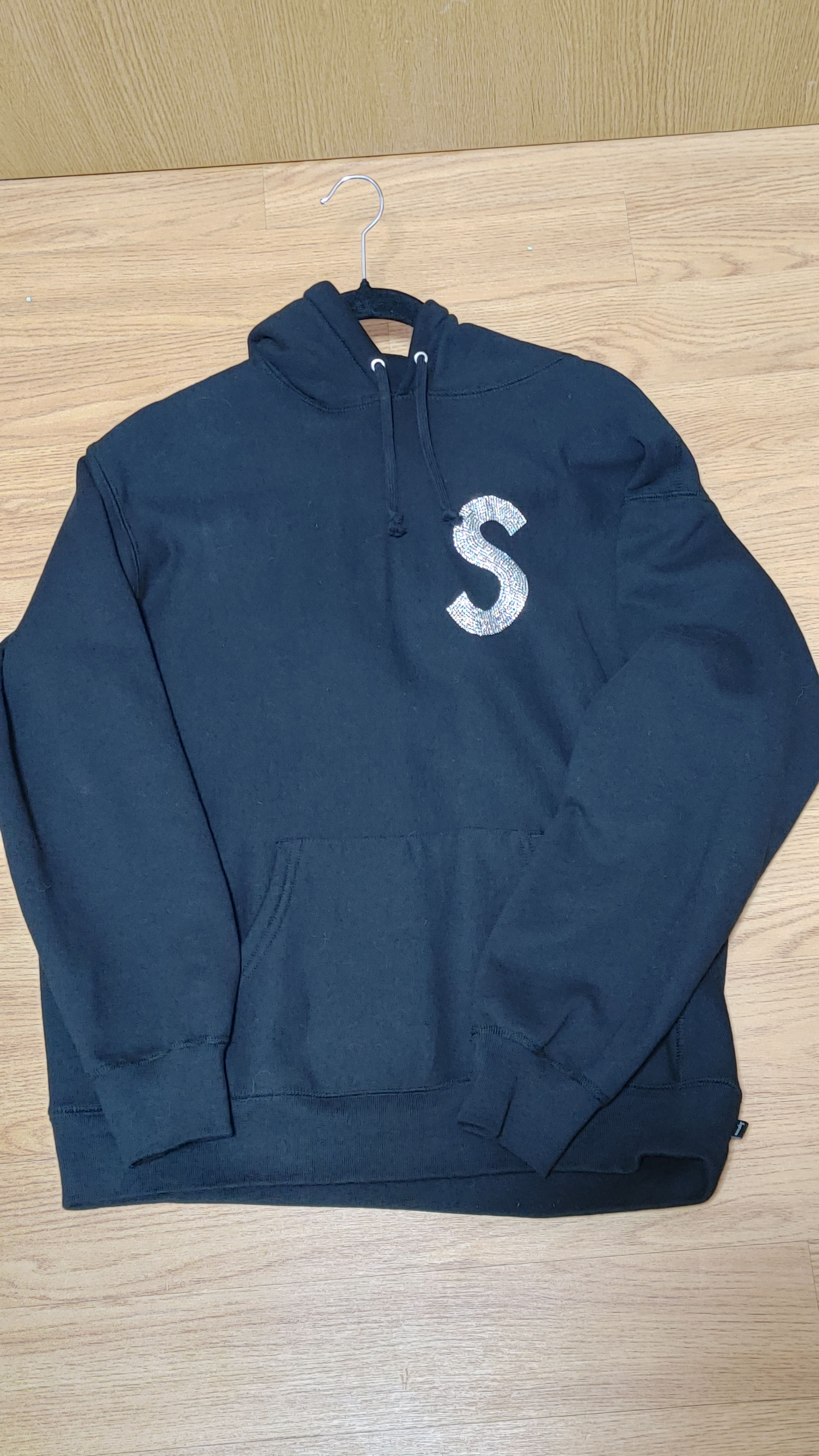 Supreme Swarovski® S Logo Hooded Sweatshirt "Black"