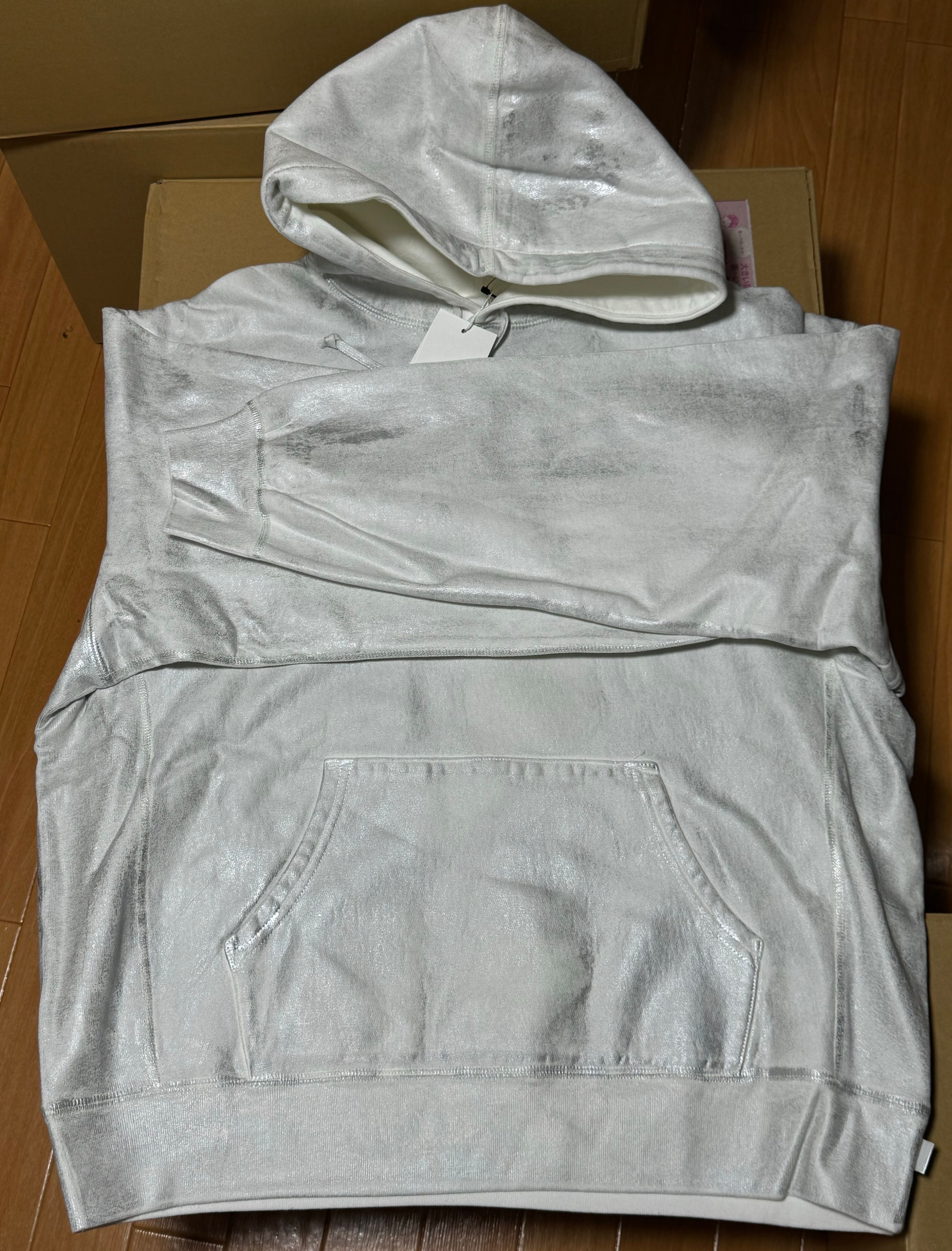 Supreme x MM6 Maison Margiela Foil Box Logo Hooded Sweatshirt "White"