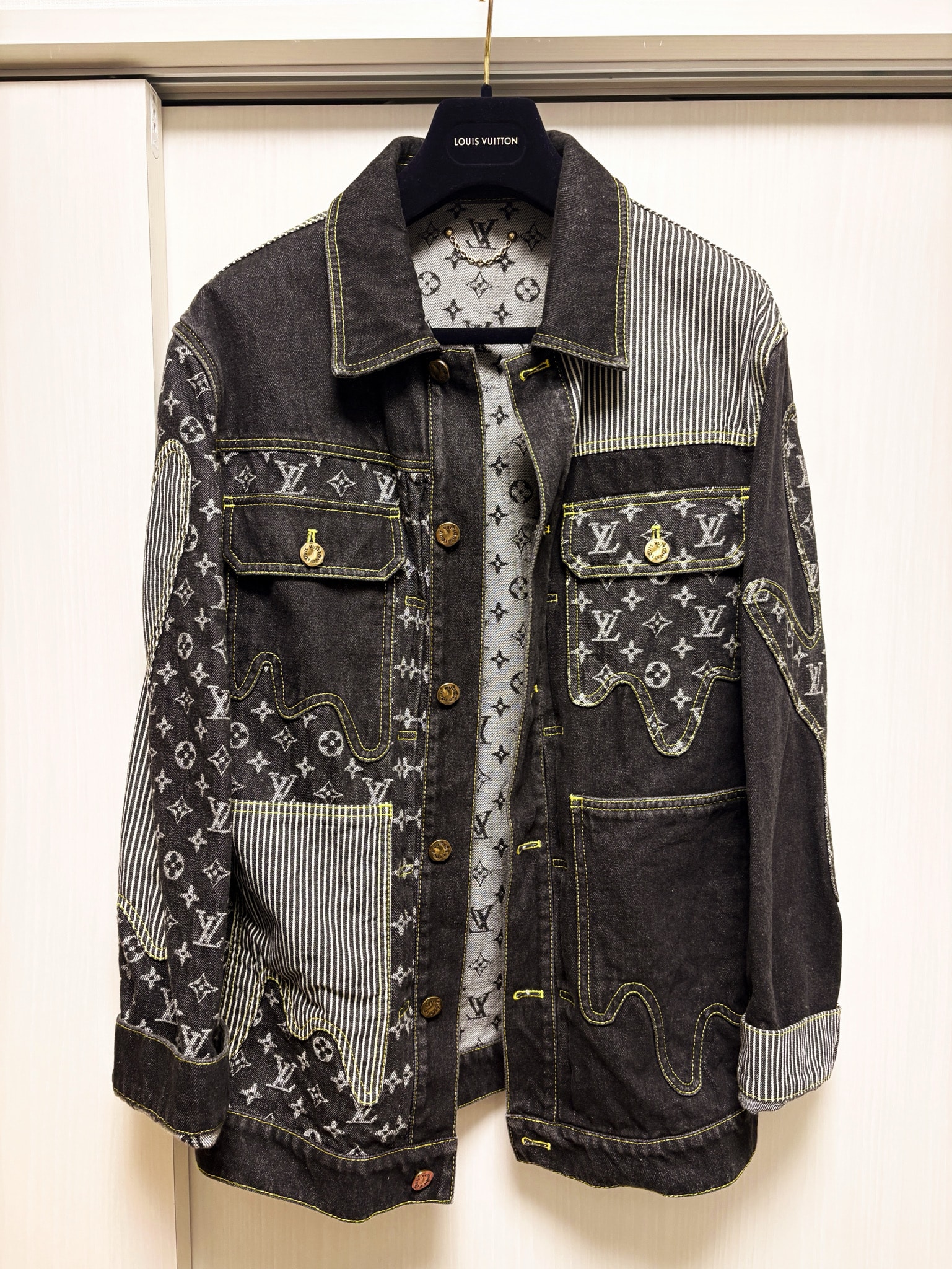 Louis Vuitton x NIGO MONOGARM CRAZY DENIM WORKWEAR JACKET "Black"