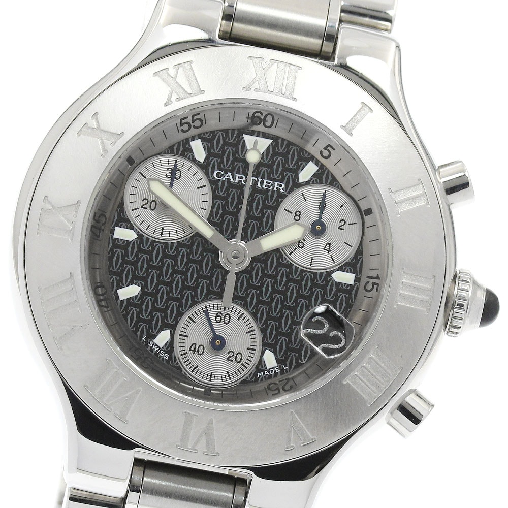 ☆良品  カルティエ クロノスカフ デイト W10172T2 メンズ 【中古】