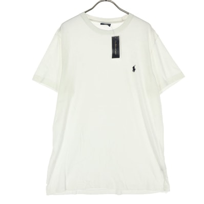 Polo by Ralph Lauren ポロバイラルフローレン コットン ワンポイントロゴ 半袖 Tシャツ L オフホワイト
