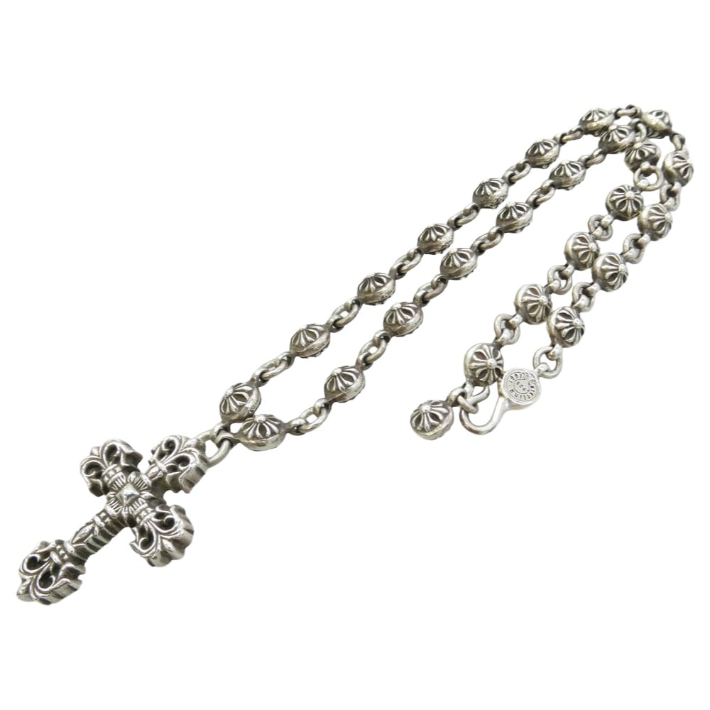 Chrome Hearts Philigrey Cross S Cross Ball Chain Necklace "Silver"