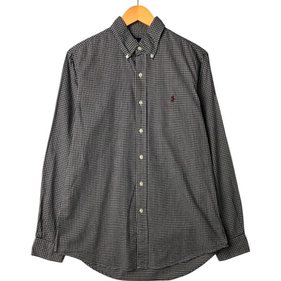 古着 ラルフローレン Ralph Lauren CUSTOM FIT 長袖 ボタンダウンチェックシャツ メンズM相当/eaa563740