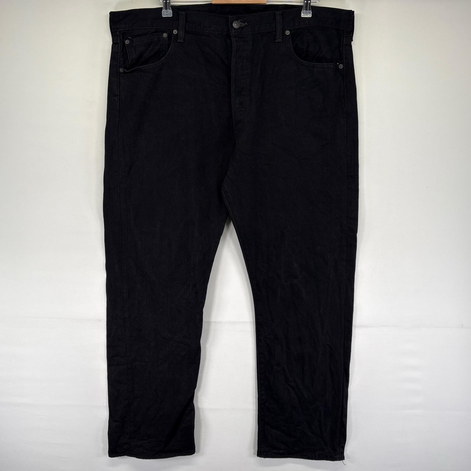 古着 リーバイス Levi's デニム パンツ Gパン 501 ボタンフライ ストレート 5ポケット 大きいサイズ W42 L32  ブラック系 メンズ