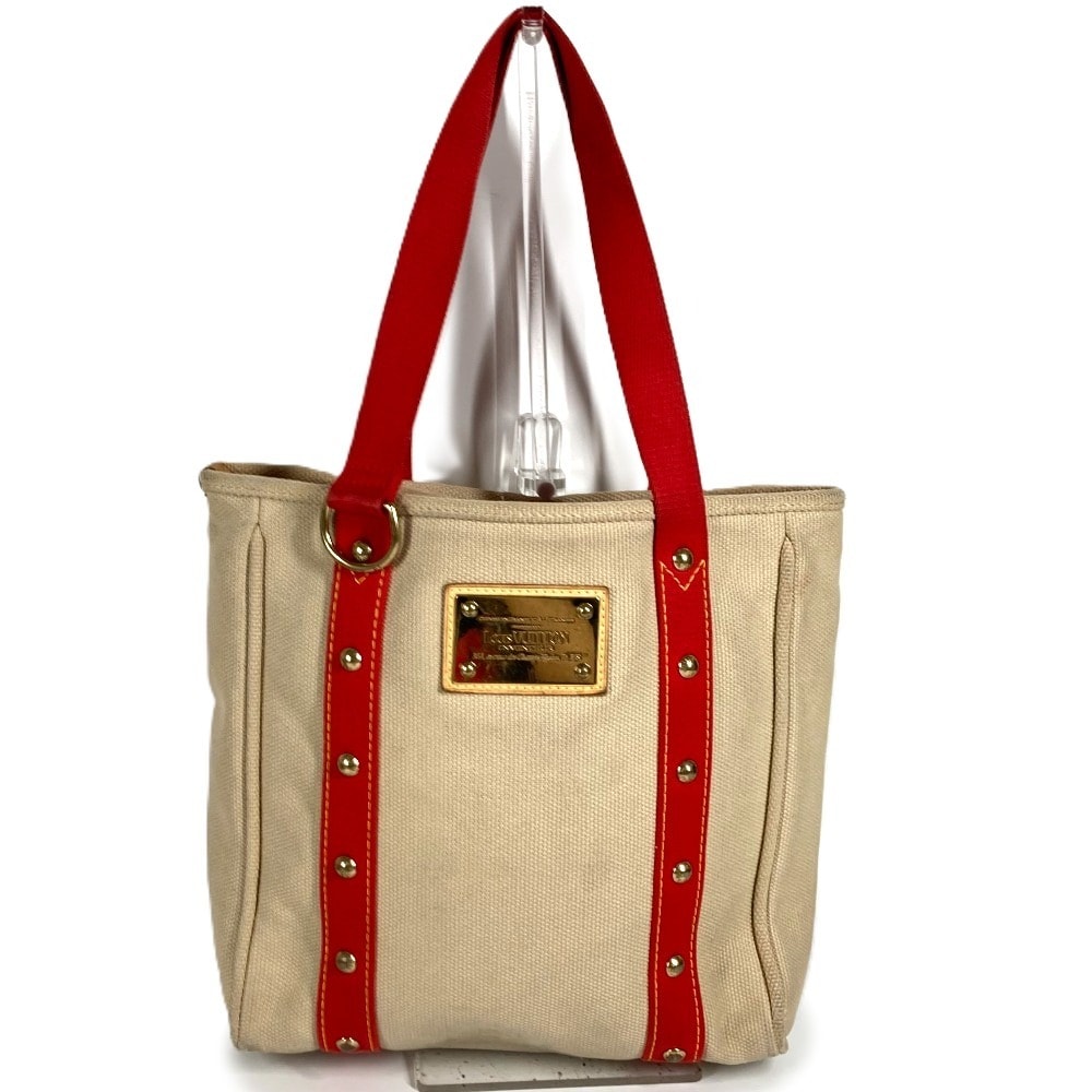 ルイヴィトン LOUIS VUITTON カバMM カバ MM M40035 アンティグア カバン トートバッグ 肩掛け ショルダーバッグ キャンバス ベージュ