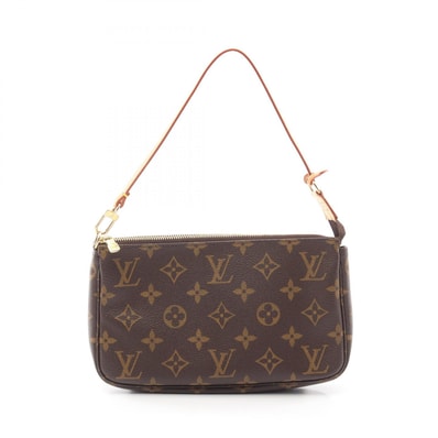 ルイ・ヴィトン LOUIS VUITTON ポシェットアクセソワール モノグラム ハンドバッグ バッグ PVCコーティングキャンバス レザー レディース ブラウン系 M51980 【中古】
