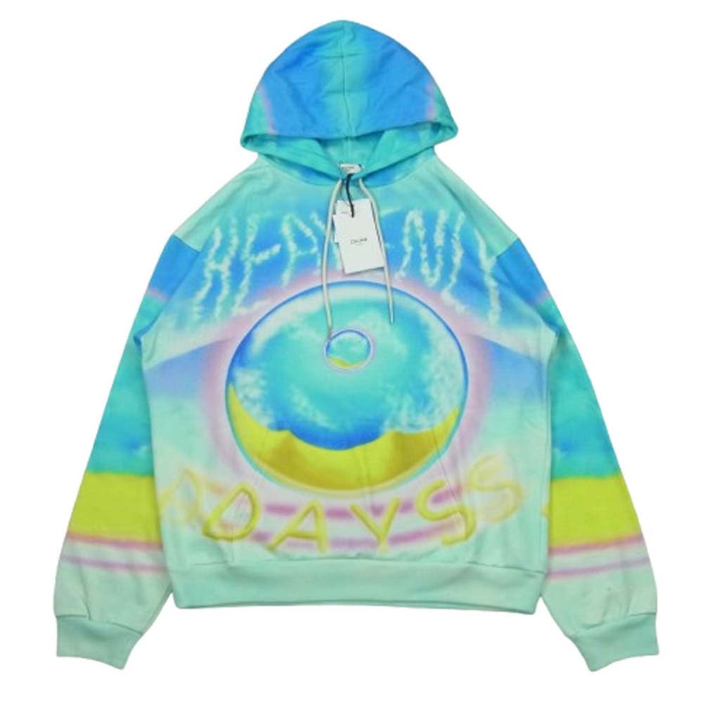 CELINE  22SS 2Y698468Q Marcelo Lavin HEAVENLY DAYS Loose Hoodie with Print in Cotton Fleece   フリース プリント ルーズ フーディ  【極上美品】【中古】