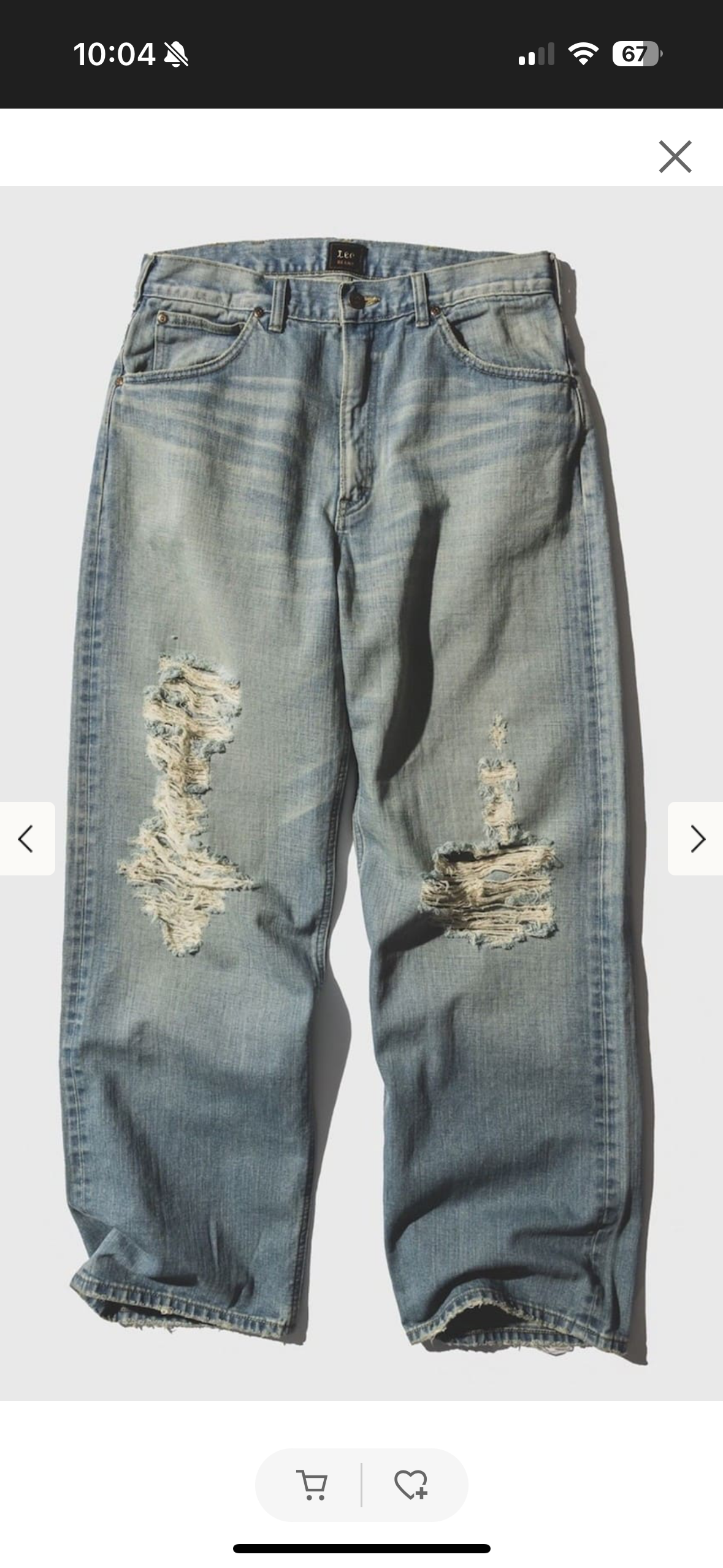 Lee x BEAMS 101 Clush Denim Pants "Light Used" LB0624