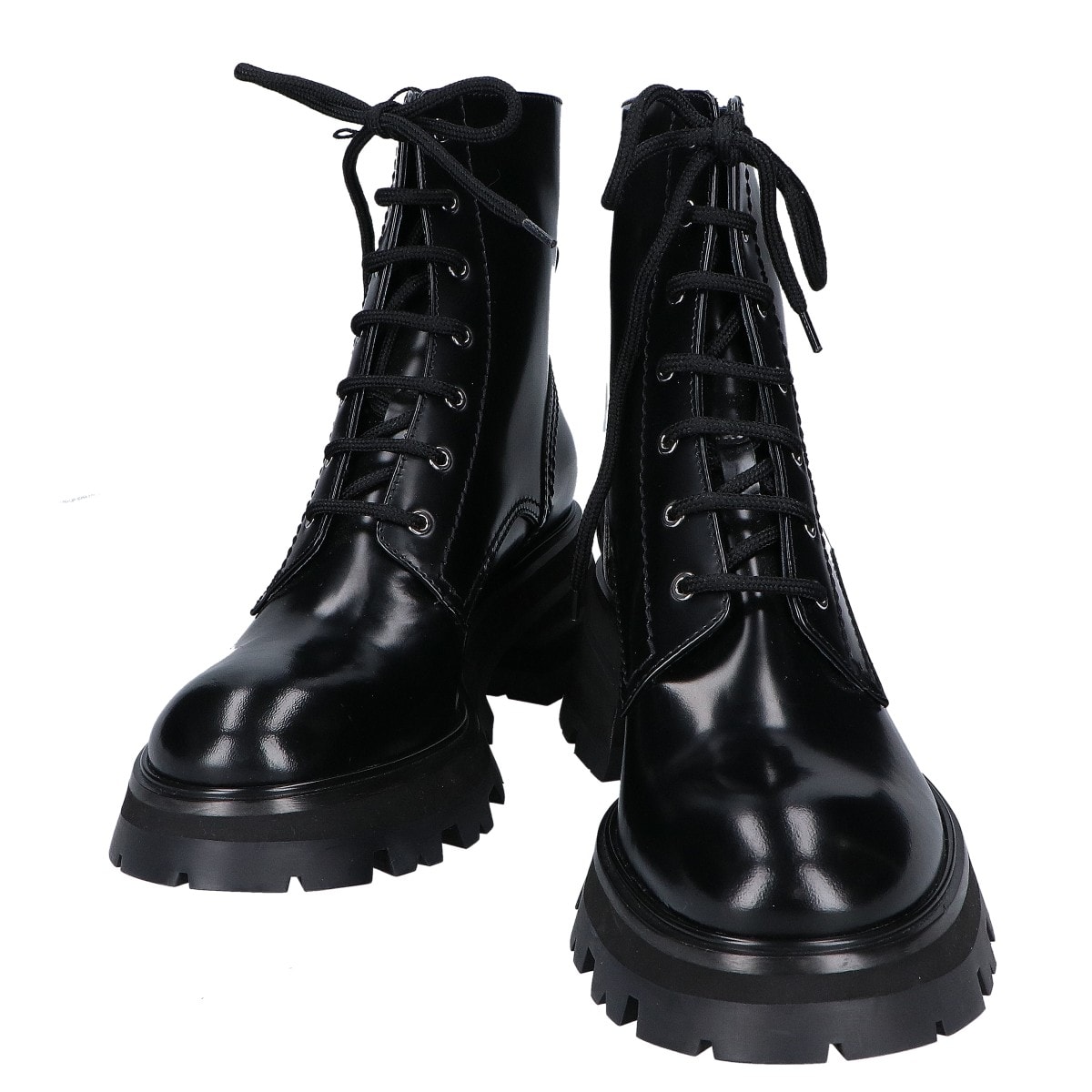 アレキサンダーマックイーン 【新品同様】3NX 213 666369 チャンキー レースアップブーツ 39