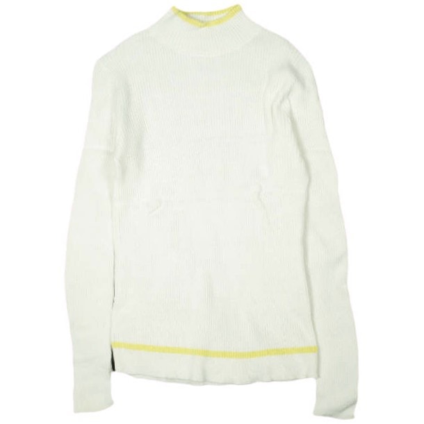 BEAMS BOY ビームスボーイ 12ゲージラインリブハイネックロングスリーブ 13-15-0218-156 ONE SIZE OFF WHITE/YELLOW セーター ニット トップス g13955