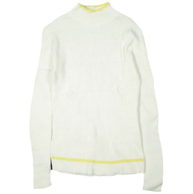 BEAMS BOY ビームスボーイ 12ゲージラインリブハイネックロングスリーブ 13-15-0218-156 ONE SIZE OFF WHITE/YELLOW セーター ニット トップス g13955