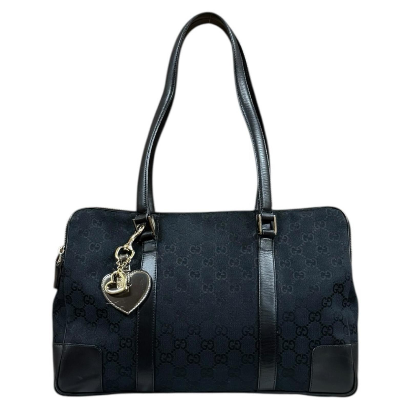 グッチ GGキャンバス ショルダーバッグ GGキャンバス 000・0849 ブラック レディース GUCCI 中古