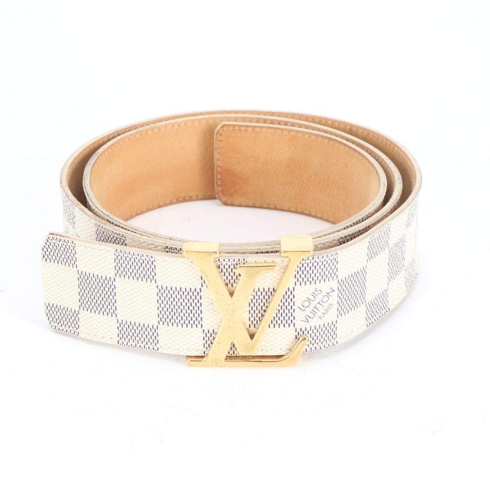 ■美品 ルイヴィトン ダミエ アズールサンチュール LV イニシャル