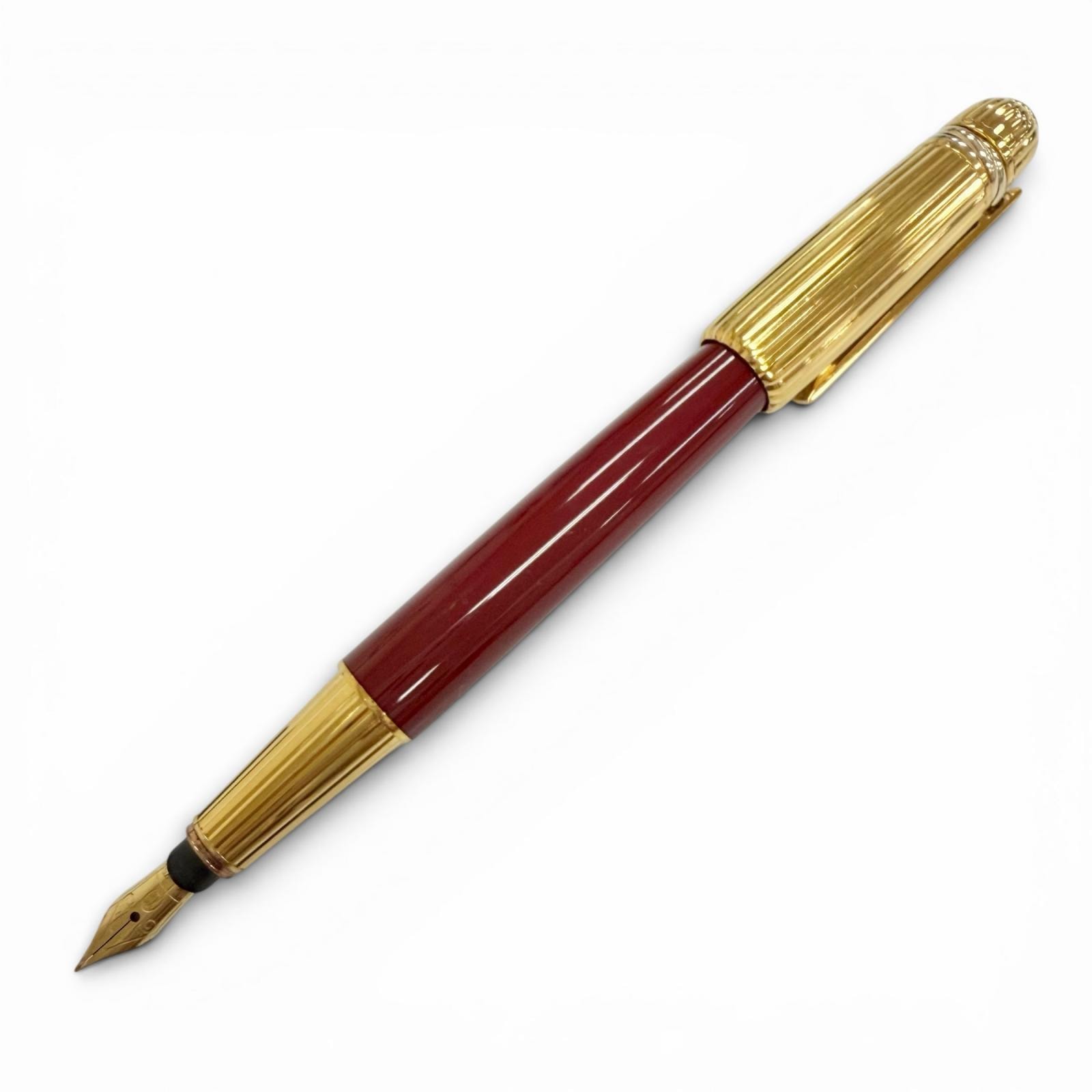 良品 カルティエ 万年筆 パシャドゥカルティエ トリニティ レットジェムストーン
