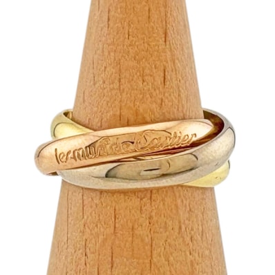 カルティエ トリニティ リング 指輪 12号 18金 K18イエローゴールド レディース CARTIER 中古