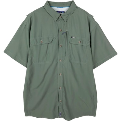 古着 パタゴニア Patagonia 54234SP17 隠しボタンダウン 半袖 ポリシャツ メンズL相当/eaa623256
