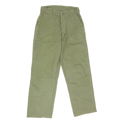 MINEDENIM マインデニム 2604-7001-42-302 Denim Baker Pants デニム ベイカー ファティーグ ボタンフライ パンツ カーキ系 30【中古】