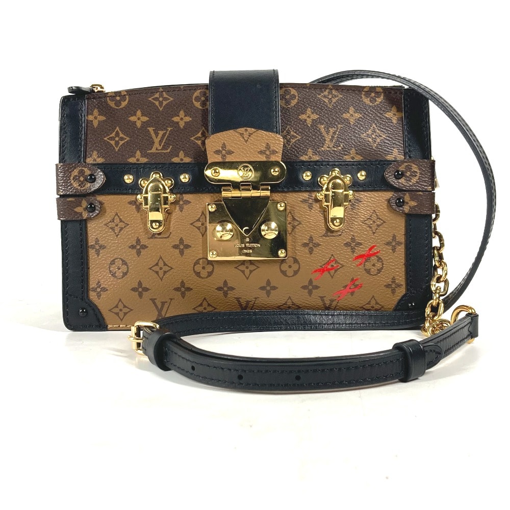 ルイヴィトン LOUIS VUITTON トランククラッチ M43596 モノグラムリバース 2WAYバッグ 斜め掛け ポシェット クラッチバッグ ショルダーバッグ モノグラムリバースキャンバス ベージュ
