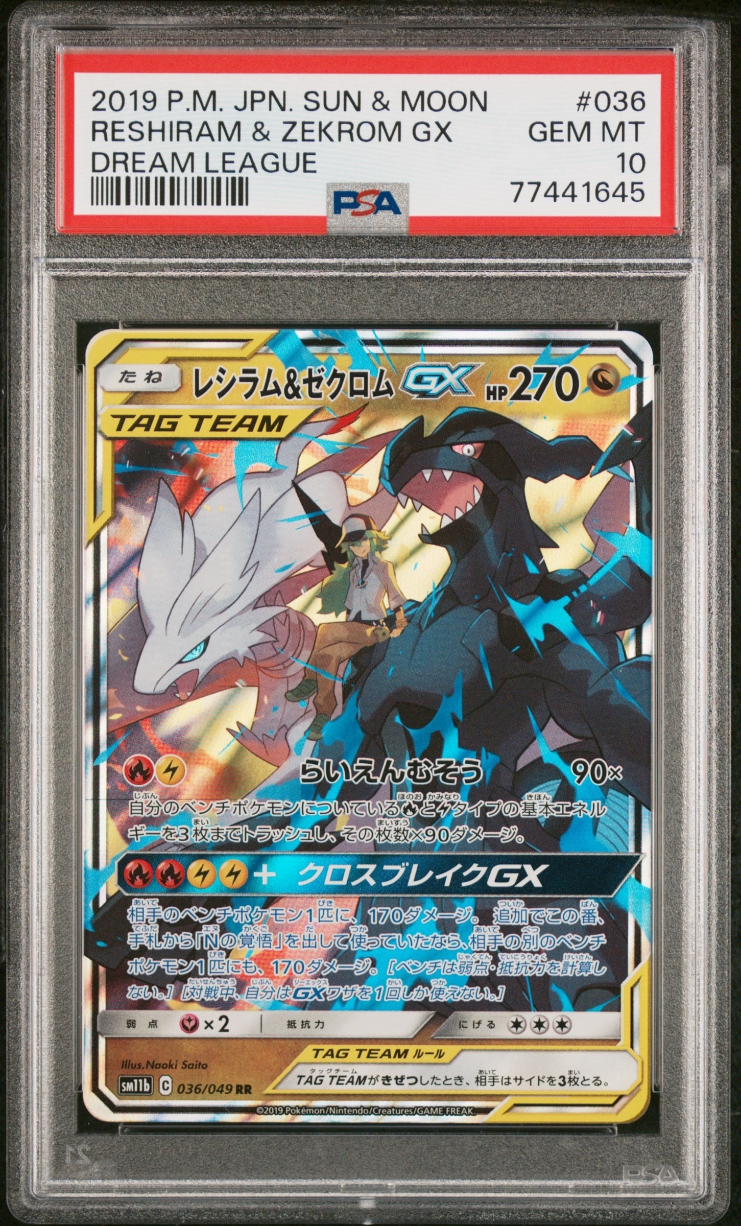 レシラム&ゼクロムGX (N) RR[SM11b 036/049](強化拡張パック「ドリームリーグ」)