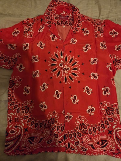 Supreme Bandana Silk S/S Shirt "Red"