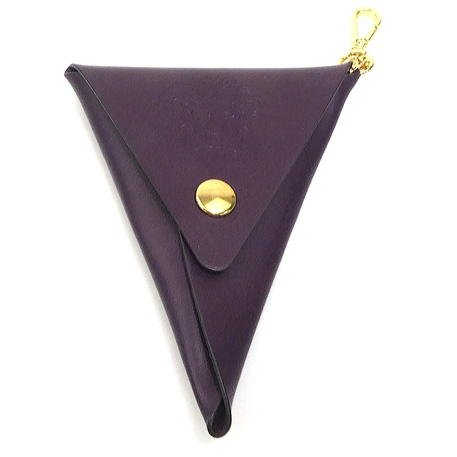 ヴェルサーチ VERSACE コインケース マルチケース チャーム メデューサ レザー/メタル パープル ユニセックス【中古】 56803j