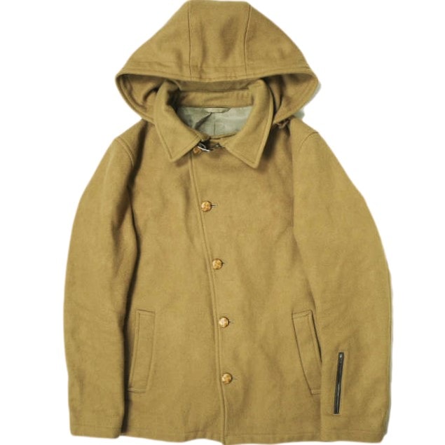SOPHNET. ソフネット 日本製 WOOL MELTON HOODED SHORT BLOUSON ウールメルトンフーデッドショートブルゾン SOPH-123035 M キャメル アウター g15611