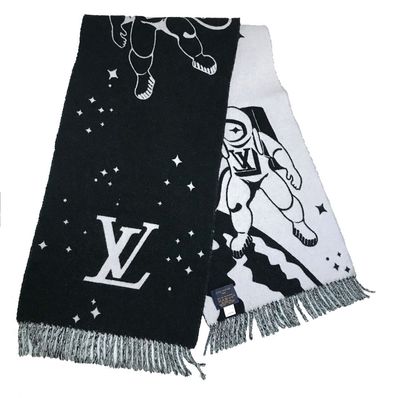 ルイヴィトン MP2241 宇宙 エシャルプ シティサテライト マフラー 美品