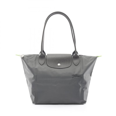 ロンシャン Longchamp ル プリアージュ グリーン M トートバッグ バッグ キャンバス レザー レディース グレー系 L2605919P66 【新品】