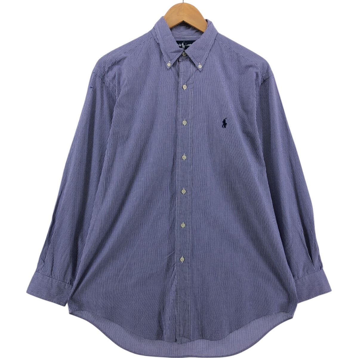 古着 ラルフローレン Ralph Lauren YARMOUTH ギンガムチェック 長袖 ボタンダウンチェックシャツ メンズXL相当/eaa539066