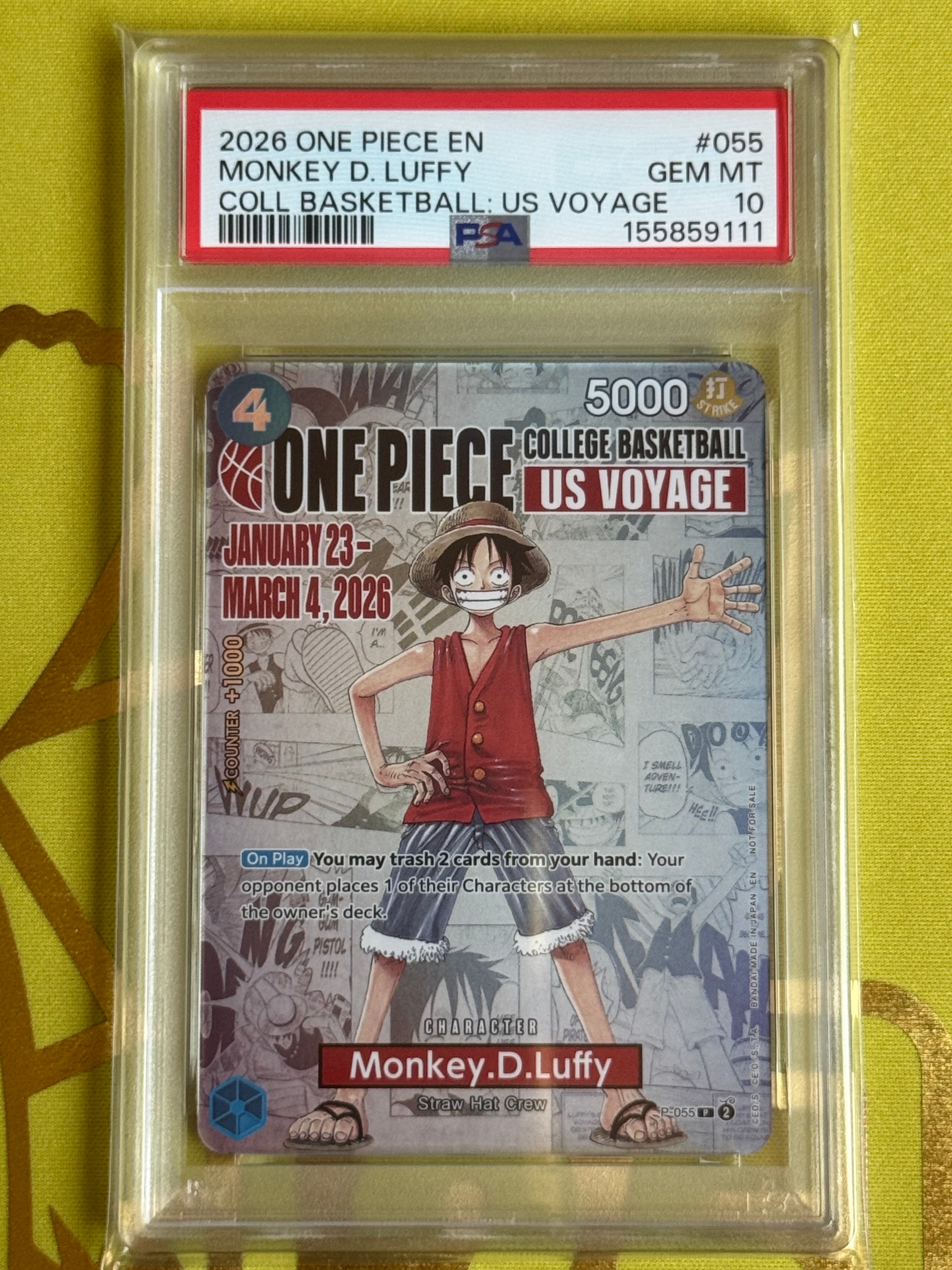 PSA10】モンキー・D・ルフィ：P (開封済) [P-055]【英語版