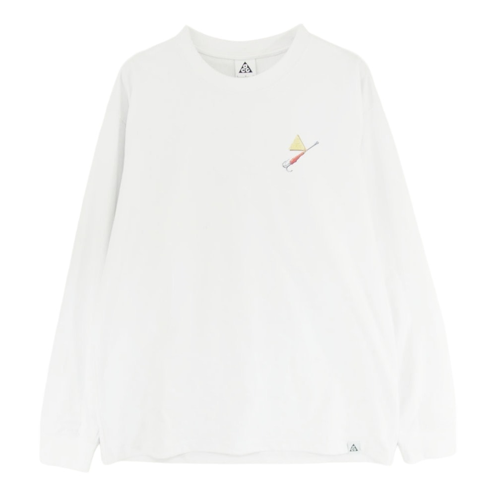 NIKE ナイキ Tシャツ FQ3728-121 ACG NRG DF TROUT L/S TEE トラウト ロゴプリント 長袖 Tシャツ ホワイト系 S【美品】【中古】