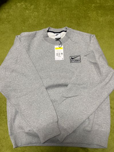 Stussy x Nike Fleece Crew (US Size) "Grey" DO9337-063