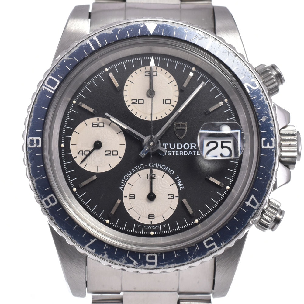 チューダー TUDOR 79170 オイスターデイト クロノタイム Cal.7750 ブラック 自動巻き メンズ 箱付き 腕時計 K#147994