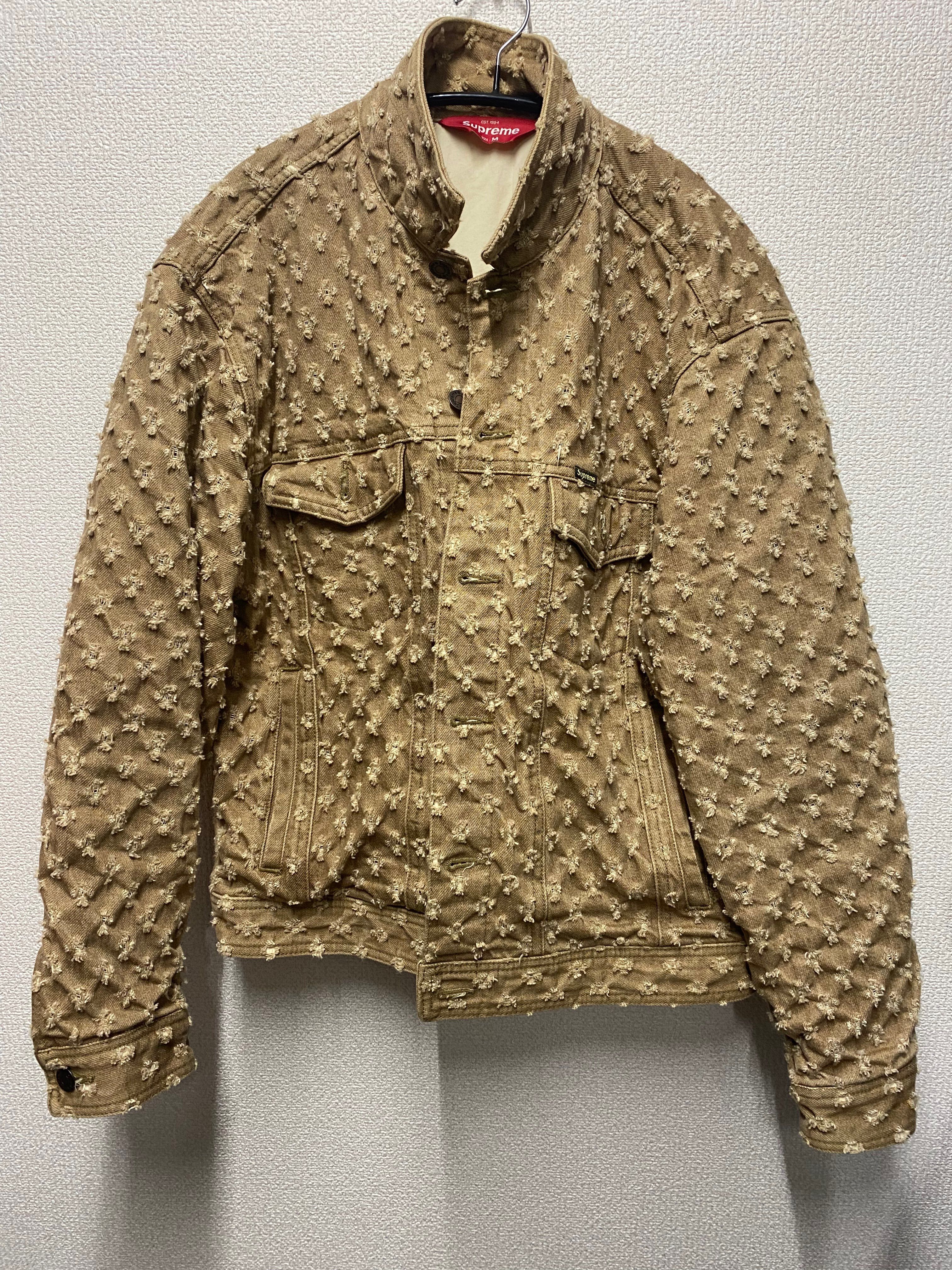 Supreme Hole Punch Denim Trucker Jacket "Brown"