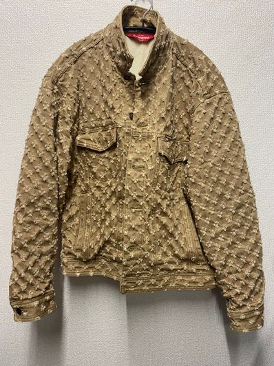 Supreme Hole Punch Denim Trucker Jacket "Brown"