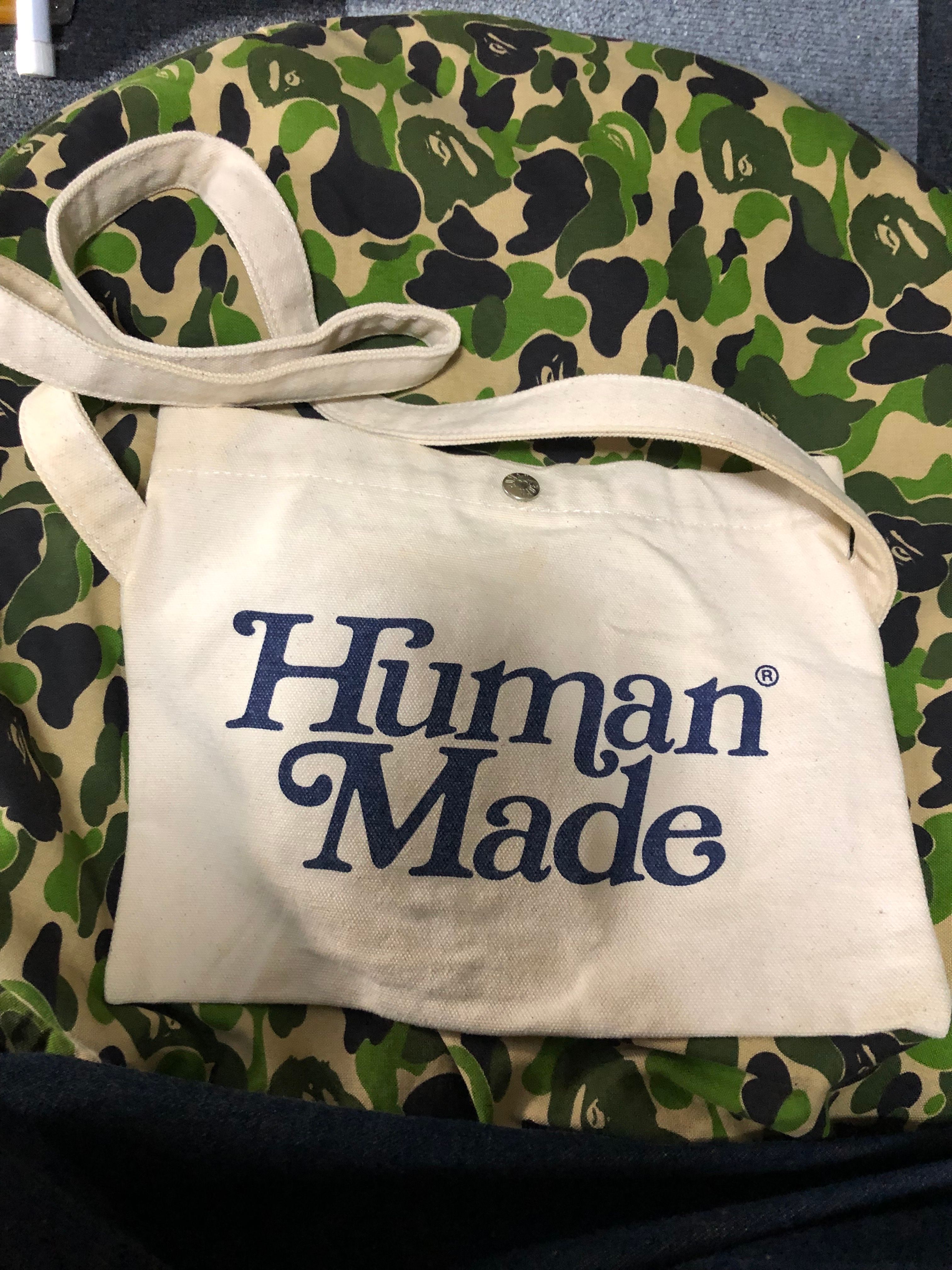 HUMAN MADE Girls Don't Cry Satchel "White" / VERDY
