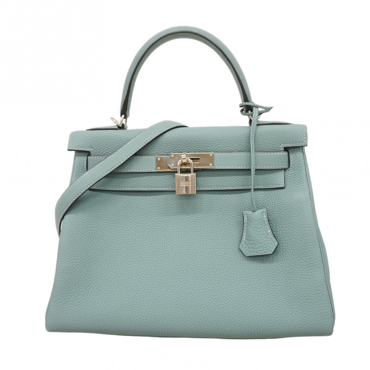 ★最終価格★SALE【6db1210】エルメス ハンドバッグ ケリー28 トゴ シエル シルバー金具 Y刻印 2wayバッグ【中古】レディース