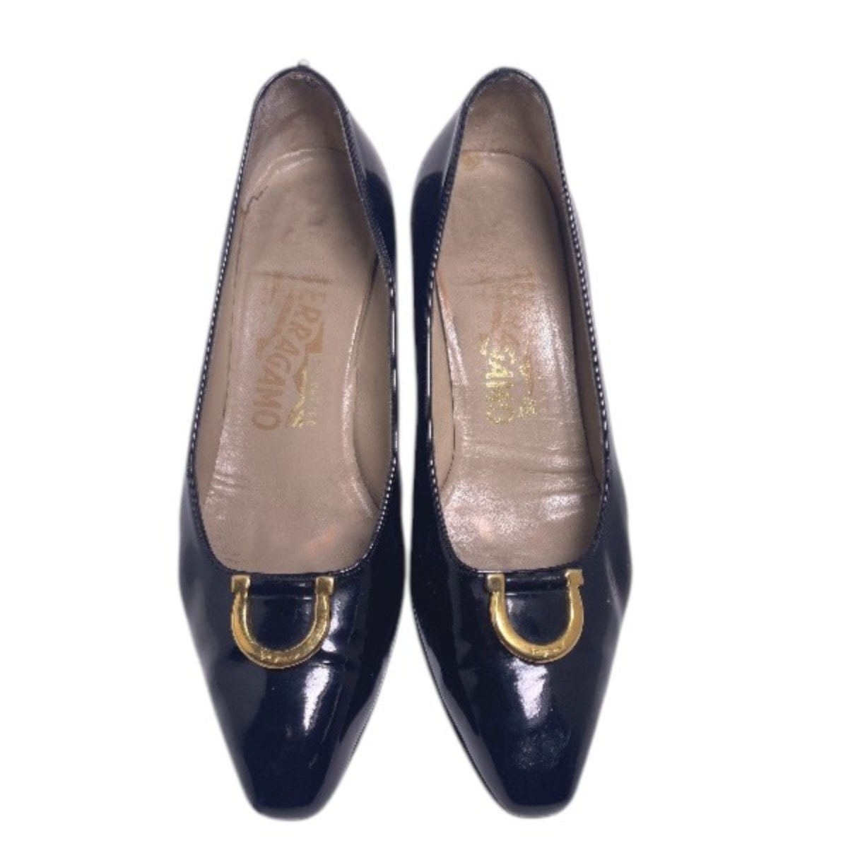 サルヴァトーレフェラガモ Salvatore Ferragamo 5 1/2 C 22.5cm パンプス