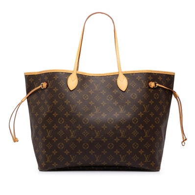 ルイ ヴィトン モノグラム ネヴァーフルGM トートバッグ ショルダーバッグ M40157 ブラウン PVC レザー レディース LOUIS VUITTON 中古
