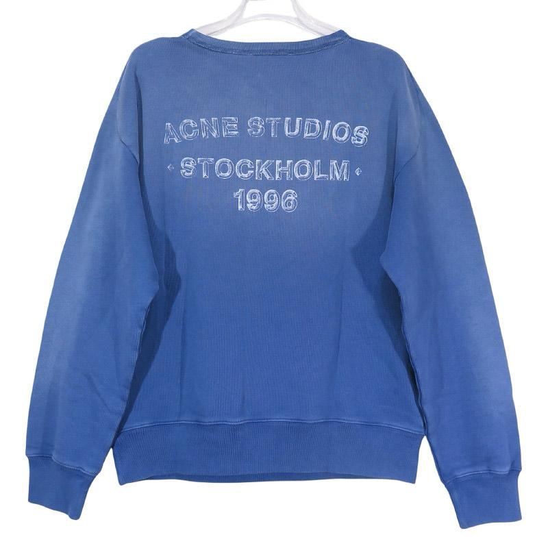 Acne Studios アクネストゥディオズ SPRAYED LOGO SWEATSHIRT FN-UX-SWEA000095 CI0216- スプレー ロゴ クルーネック スウェット ネイビー トップス トレーナー サイズL