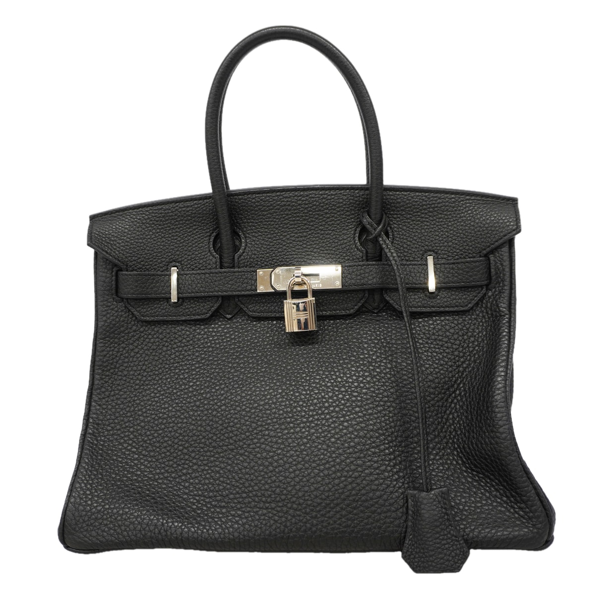 ★SALE【6hc2605】エルメス ハンドバッグ バーキン30 トゴ ブラック シルバー金具 □N刻印【中古】レディース