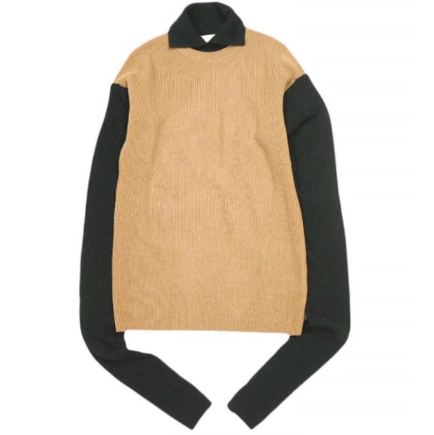新品 TAN タン 23AW 日本製 LONG SLEEVES SWEATER ウールカシミヤ レイヤードニット TN23FW016 Free BROWN セーター トップス g23076