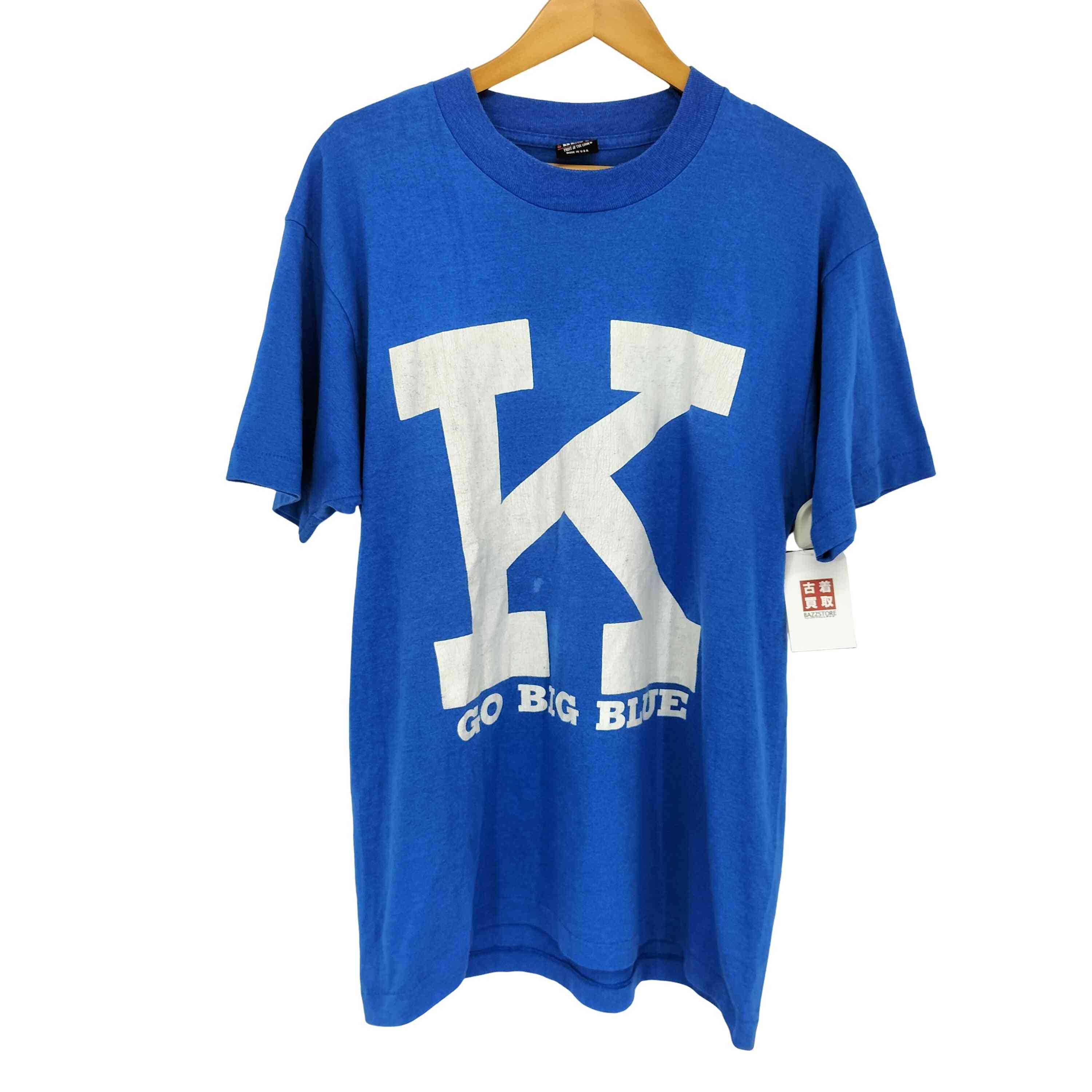 90s USA製 シングルステッチ ビッグロゴプリント クルーネック ショートスリーブ Tシャツ【1142361911348】