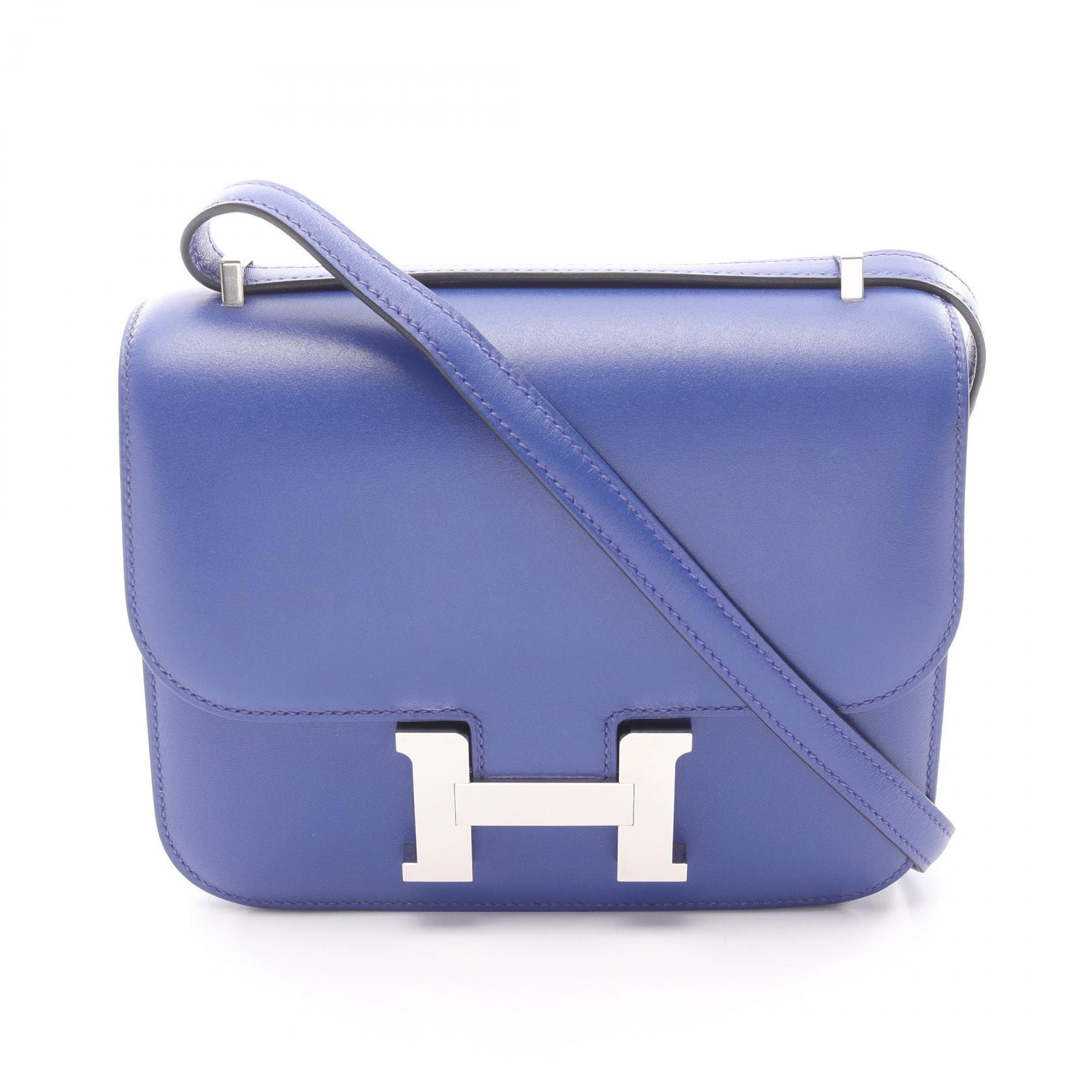 エルメス HERMES コンスタンス3 ミニ ショルダーバッグ バッグ レザー タデラクト ブルーエレクトリック C刻印(2018年製造) レディース ブルー系 【中古】