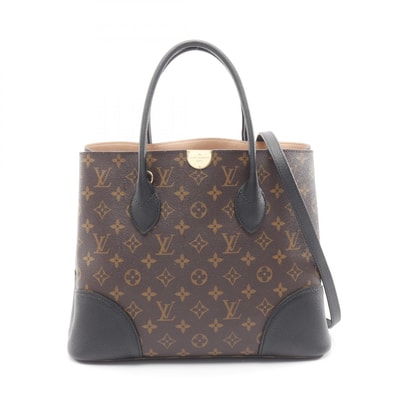 ルイ・ヴィトン LOUIS VUITTON フランドリン トートバッグ バッグ PVCコーティングキャンバス レザー モノグラム ノワール レディース ブラウン系 / ブラック系 M41595 【中古】