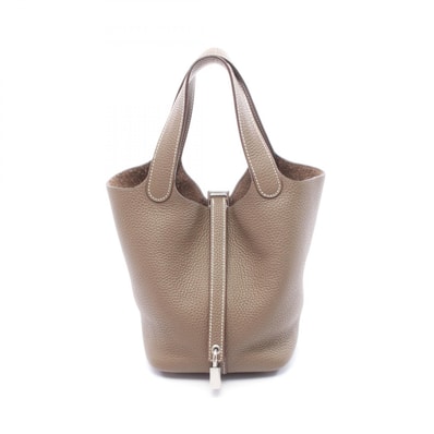 エルメス HERMES ピコタンロックPM ハンドバッグ バッグ レザー トリヨンクレマンス トリヨンクレマンス エトゥープ X刻印(2016年製造) レディース グレー系 H056289CK18 【中古】