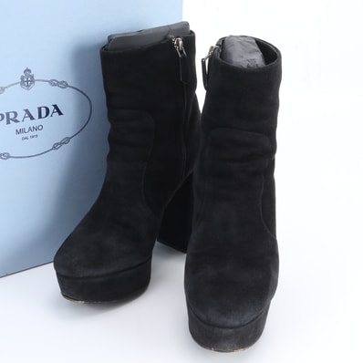 ■美品 プラダ 35 1/2ブーツ レザー
