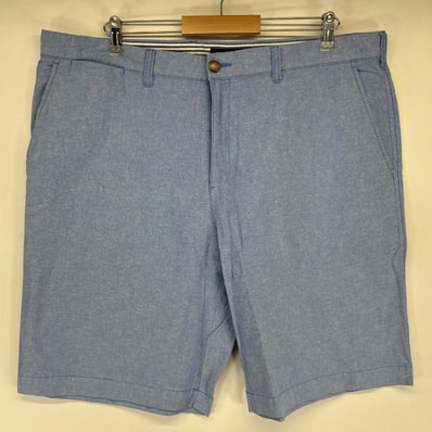 古着 トミーヒルフィガー TOMMY HILFIGER ショートパンツ チノ 半ズボン ハーフ ワンポイントロゴ 大きいサイズ 短パン w40 水色系 メンズ
